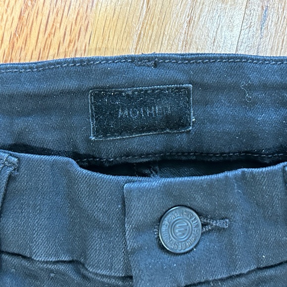 Mother high waisted tie-bow looker ankle in black 28. Out of stock in stores - Picture 9 of 10